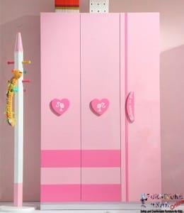 lemari pakaian anak perempuan pink