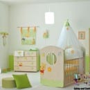 set kamar bayi kayu mahoni